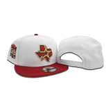 White Houston Astros Brick Red Visor Gray Bottom 50th Anniversary Side Patch New Era 9Fifty Snapback