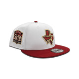 White Houston Astros Brick Red Visor Gray Bottom 50th Anniversary Side Patch New Era 9Fifty Snapback