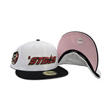 White Dashmark Mesh Houston 'stros Black Dashmark Mesh Visor Pink Bottom 35 Great Years Patch New Era 59Fifty Fitted