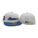 Off White Houston Astros Indigo Blue Visor Gray Bottom 35th Great Years Side Patch New Era 59Fifty Fitted