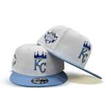 White Kansas City Royals Sky Blue Visor Gray Bottom 2012 All Star Game Side Patch New Era 9fifty Snapback