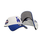 White Los Angeles Dodgers Palm Tree Logo Royal Blue Curved Brim Gray Bottom 40th Anniversary New Era 9Fifty A-Frame Snapback