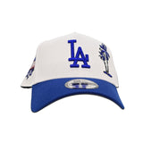 White Los Angeles Dodgers Palm Tree Logo Royal Blue Curved Brim Gray Bottom 40th Anniversary New Era 9Fifty A-Frame Snapback