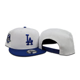 White Los Angeles Dodgers Royal Blue Visor Gray Bottom 50th Anniversary Side Patch New Era 9Fifty Snapback