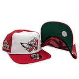 White Los Angeles Angels Red Trucker Green Bottom Anaheim Side Patch New Era Snapback