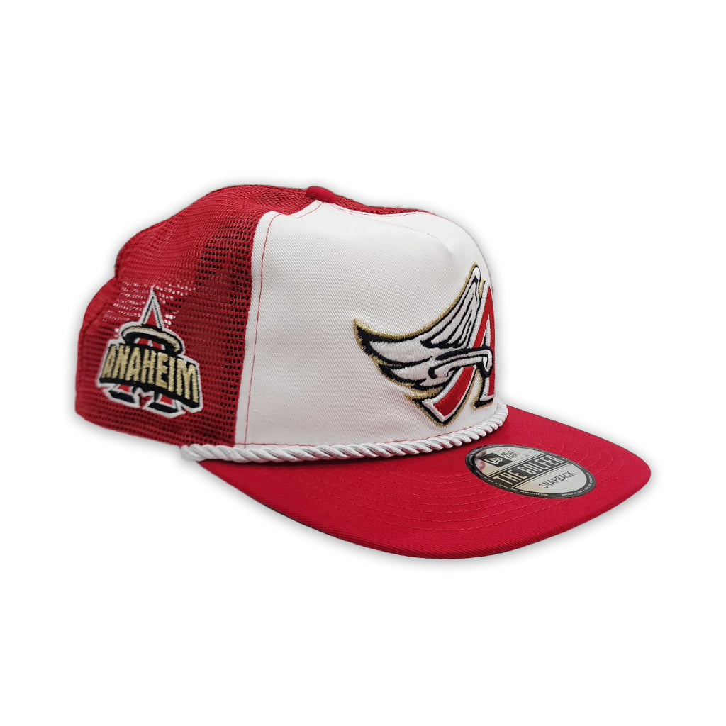 Men's Los Angeles Angels Pro Standard White Dip-Dye Snapback Hat