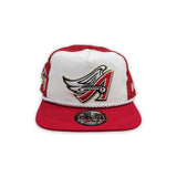 White Los Angeles Angels Red Trucker Green Bottom Anaheim Side Patch New Era Snapback