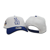 White Los Angeles Dodgers Curved Brim Royal Blue Visor Gray Bottom 40th Anniversary Side Patch New Era 9Forty Snapback