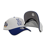 White Los Angeles Dodgers Curved Brim Royal Blue Visor Gray Bottom 40th Anniversary Side Patch New Era 9Forty Snapback