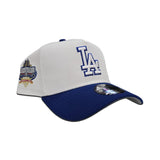 White Los Angeles Dodgers Curved Brim Royal Blue Visor Gray Bottom 40th Anniversary Side Patch New Era 9Forty Snapback