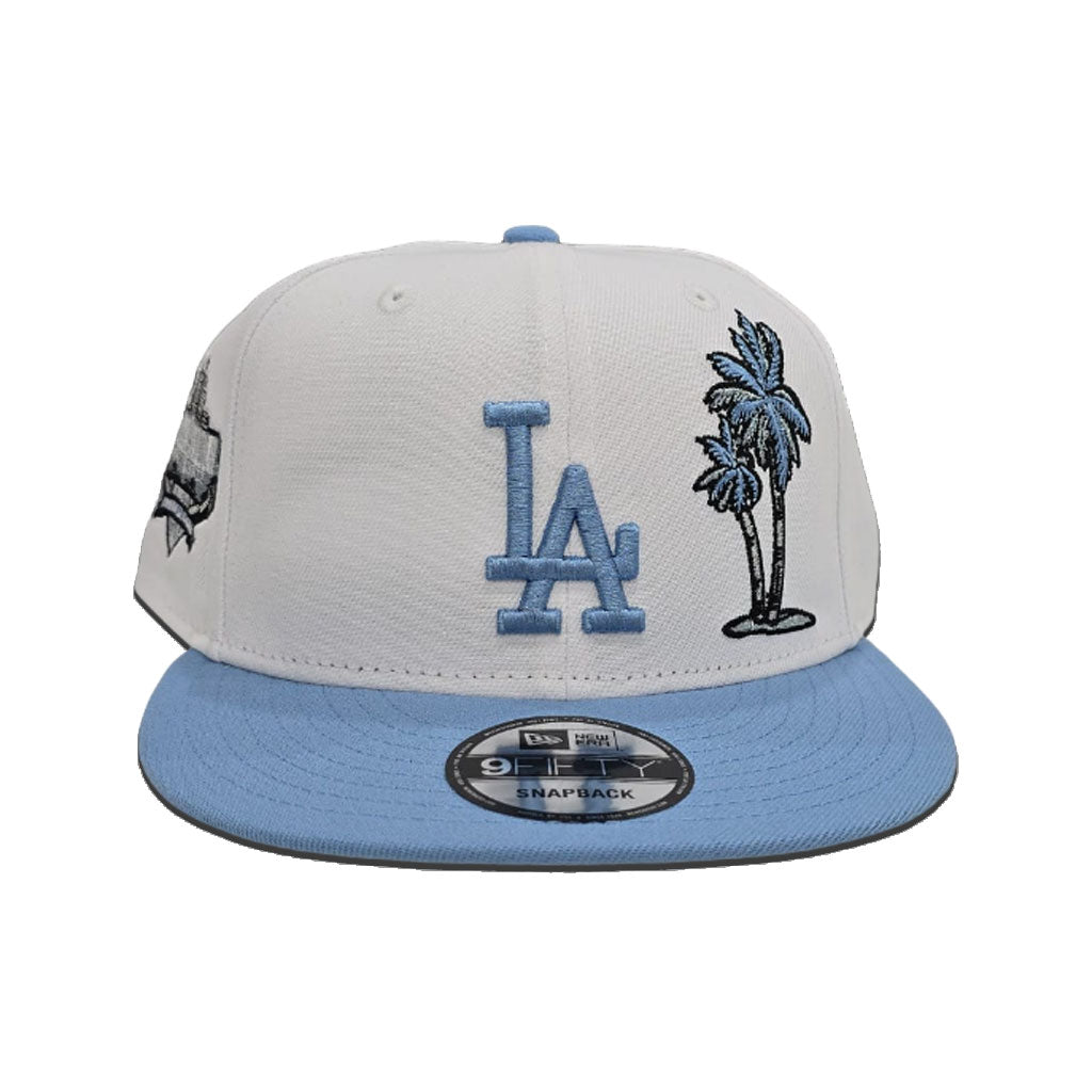 White Los Angeles Dodgers Palm Tree Sky Blue Visor Gray Bottom 40th An ...