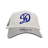 White Los Angeles Dodgers Gray Curved Brim Royal Blue Bottom 2024 World Series Side Patch New Era 9Forty Snapback