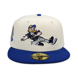 Off White Milwaukee Brewers Royal Blue Visor Gray Bottom 1982 American League Champs Side Patch New Era 59Fifty Fitted