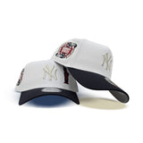 White New York Yankees Statue of Liberty Navy Blue Curved Brim Gray Bottom 2000 World Series Side Patch New Era A-Frame 9Forty Snapback