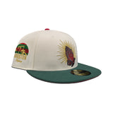 Off White Praying Hands Emerald Green Visor Red Bottom Houston Texas To Mexico Patch New Era 59Fifty Fitted