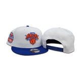 White New York Knicks Royal Blue Visor Orange Bottom 1946 Established Side Patch New Era 9Fifty Snapback