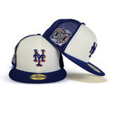 Off White New York Mets Royal Blue Trucker Gray Bottom 2000 Subway Series Side Patch New Era 59Fifty Fitted