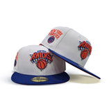 White New York Knicks Royal Blue Visor Orange Bottom New York Forever Side Patch New Era 59Fifty Fitted