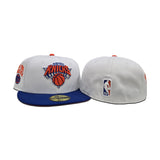 White New York Knicks Royal Blue Visor Orange Bottom New York Forever Side Patch New Era 59Fifty Fitted