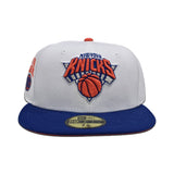 White New York Knicks Royal Blue Visor Orange Bottom New York Forever Side Patch New Era 59Fifty Fitted