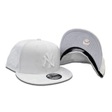 White New York Yankees Silver Metallic Bottom 2000 Subway Series Side Patch New Era 9Fifty Snapback