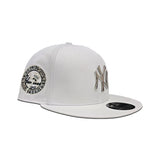 White New York Yankees Silver Metal Badge Gray Bottom 1949 World Series Side Patch New Era 9Fifty Snapback