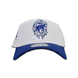 White Paint Drip Chicago Cubs Royal Blue Curved Brim Gray Bottom Chicago Team Side Patch New Era A-Frame 9Forty Snapback