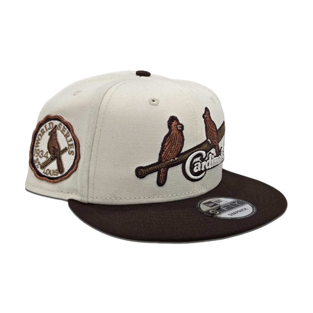 Off White St. Louis Cardinals Brown Visor Gray Bottom 1934 World Series Side Patch New Era 9Fifty Snapback