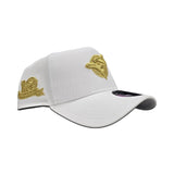 White Toronto Blue Jays Gold Logo Curved Brim Gray Bottom 10th Season Side Patch New Era 9Forty A-Frame Snapback