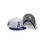 White 3 Stars Los Angeles Angels Royal Blue Visor Gray Bottom 40th Season Side Patch New Era 9Fifty Snapback