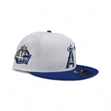 White 3 Stars Los Angeles Angels Royal Blue Visor Gray Bottom 40th Season Side Patch New Era 9Fifty Snapback