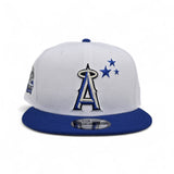 White 3 Stars Los Angeles Angels Royal Blue Visor Gray Bottom 40th Season Side Patch New Era 9Fifty Snapback
