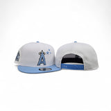 White 3 Stars Los Angeles Angels Sky Blue Visor Gray Bottom 40th Season Side Patch New Era 9Fifty Snapback