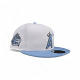 White 3 Stars Los Angeles Angels Sky Blue Visor Gray Bottom 40th Season Side Patch New Era 9Fifty Snapback