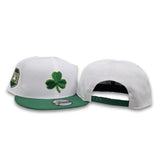 White Boston Celtics Kelly Green Visor Gray Bottom Established 1946 Side Patch New Era 9Fifty Snapback