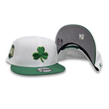 White Boston Celtics Kelly Green Visor Gray Bottom Established 1946 Side Patch New Era 9Fifty Snapback