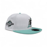 White Florida Marlins Mint Green Visor Gray Bottom 1997 World Series Side Patch New Era 9Fifty Snapback