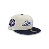 Off White Houston Astros Oceanisde Blue Visor Gray Bottom 45th Anniversary Side Patch New Era 59Fifty Fitted