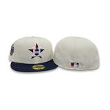 Off White Houston Astros Navy Blue Visor Gray Bottom 2022 World Series Side Patch New Era 59Fifty Fitted