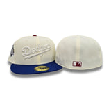 Off White Los Angeles Dodgers Royal Blue Visor Gray Bottom VIVA Los Dodgers Side Patch New Era 59Fifty Fitted