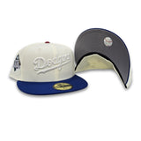 Off White Los Angeles Dodgers Royal Blue Visor Gray Bottom VIVA Los Dodgers Side Patch New Era 59Fifty Fitted