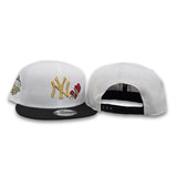 White New York Yankees Rose Black Visor Gray Bottom 1999 World Series Side Patch New Era 9Fifty Snapback