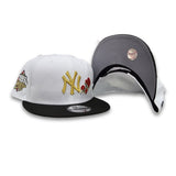 White New York Yankees Rose Black Visor Gray Bottom 1999 World Series Side Patch New Era 9Fifty Snapback