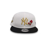 White New York Yankees Rose Black Visor Gray Bottom 1999 World Series Side Patch New Era 9Fifty Snapback