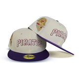 off white Pittsburgh Pirates Purple Visor Green Bottom 1959 All Star Game Side Patch New Era 59Fifty Fitted