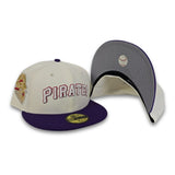 off white Pittsburgh Pirates Purple Visor Green Bottom 1959 All Star Game Side Patch New Era 59Fifty Fitted