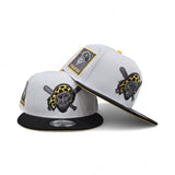 White Pittsburgh Pirates Black Visor Yellow Bottom Pirates Side Patch New Era 9Fifty Snapback