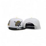 White Pittsburgh Pirates Black Visor Yellow Bottom Pirates Side Patch New Era 9Fifty Snapback