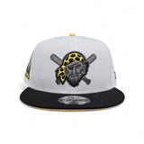 White Pittsburgh Pirates Black Visor Yellow Bottom Pirates Side Patch New Era 9Fifty Snapback