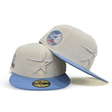 Off White Houston Astros Sky Blue Visor Gray Bottom 35th Great Years Side Patch New Era 59Fifty Fitted